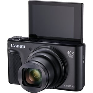 Canon PowerShot SX740 HS 20.3 Megapixel Compact Camera - Black - 1/2.3" Sensor - Autofocus - 7.6 cm (3")LCD - 40x Optical 