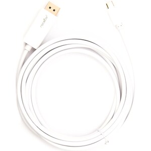 Rocstor Premium 10ft / 3m USB Type C to DisplayPort Cable - USB C to DP Cable - 4K 60Hz - White - DisplayPort/USB for Vide