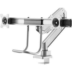 Neomounts Neomounts Pro NM-D775DXSILVER Desk Mount for Flat Panel Display - Silver - 2 Display(s) Supported - 81.3 cm (32"