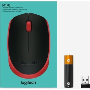 MOUSE LOGITECH WIRELESS M170 - VERMELHO W