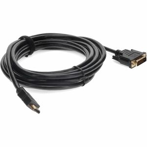 AddOn 12ft HDMI 1.3 Male to DVI-D Dual Link (24+1 pin) Male Black Cable For Resolution Up to 2560x1600 (WQXGA) - 12 ft DVI
