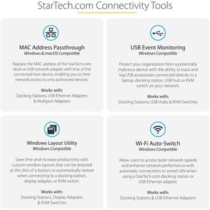 StarTech.com USB 3.0 Typ C Docking Station für Notebook/Monitor - 100 W - 4 x USB-Anschlüsse - 1 x USB 2.0 - 2 x USB 3.0 -