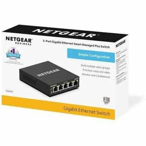 Netgear Business GS305E Ethernet Switch - 5 Ports - Gigabit Ethernet - 1000Base-T - 3 Layer Supported - Twisted Pair