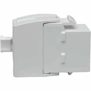 Eaton Tripp Lite Series Keystone Jack Cat6/Cat5e, RJ45, Shuttered, Dust Cap - Toolless, PoE/PoE+ Compliant, White, TAA - 1