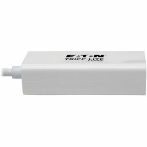Eaton Tripp Lite Series USB-C to Gigabit Network Adapter with Right Angle USB-C, Thunderbolt 3 Compatibility - White - Thu