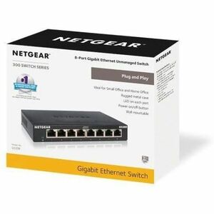 Netgear Business GS308 Ethernet Switch - 8 Ports - Gigabit Ethernet - 10/100/1000Base-T - 2 Layer Supported - 3.04 W Power