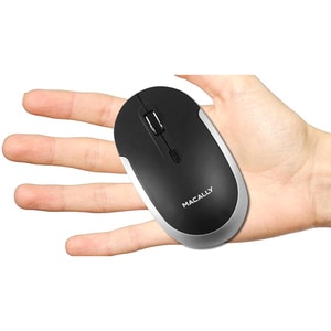 Macally Bluetooth Optical Quiet Click Mouse - Optical - Wireless - Bluetooth - 1600 dpi - Scroll Wheel - 2 Button(s) - Sym