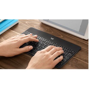 Logitech Keys-To-Go Keyboard - Wireless Connectivity - Black - Scissors Keyswitch - Bluetooth - Home, App Switch, Search, 