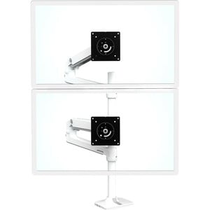 Ergotron 桌面安装座 用于 显示器 - 抛光铝 - 可调节高度 - 2 显示器支持 - 101.6 cm (40") 支持屏幕 - 18.14 kg 承载量 - 100 x 100, 75 x 75