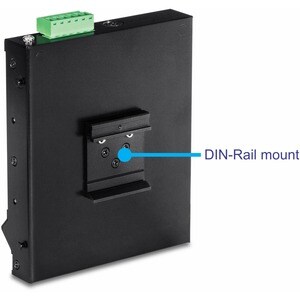 TRENDnet 5-Port Industrial Gigabit Poe+ Wall-Mounted Front Access Switch; 5X Gigabit Poe+ Ports; DIN-Rail Mount; 48 �57V D
