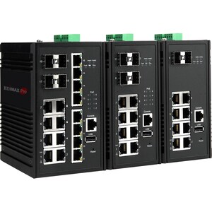Switch Ethernet Edimax IGS-5416P 16 Porte Gestibile - 2 Layer supportato - Modular - 4 Slot SFP - Coppia incrociata, Fibra