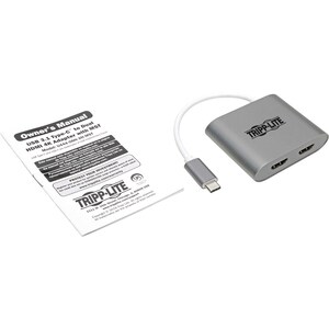 Tripp Lite series U444-06N-2H-MST HDMI/USBAudio/Video Adapter - 1 x USB Type C USB 3.1 Thunderbolt 3 Male - 2 x HDMI HDMI 