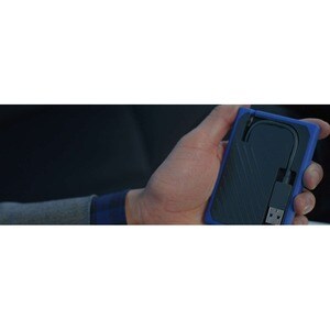 WD My Passport Go WDBMCG0010BBT-WESN 1 TB Portable Solid State Drive - External - Black, Cobalt - USB 3.0 - 3 Year Warranty
