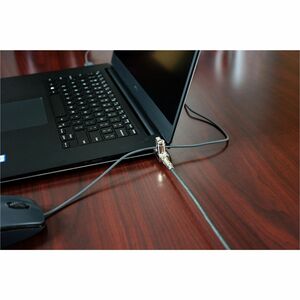 Noble NG04T Cable Lock For Notebook, Docking Station, Printer, Projector - 1.80 m Cable - Patented T-bar/Key Lock - Silver