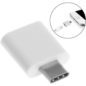 4XEM USB-C MALE TO 8 PIN FEMALE - 1 x USB Type C Male - 1 x 8-pin Lightning Proprietary Connector Female - White