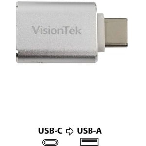 VisionTek USB-C to USB-A (M/F) Adapter - USB-C to USB adapter plug male to female supports USB 3.0 / USB 3.1 Host works wi