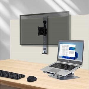 StarTech Cubicle Monitor Mount, Office Cubicle Wall Single 34" (17.6lb/8kg) VESA Monitor Hanger, Height Adjustable, Hangin