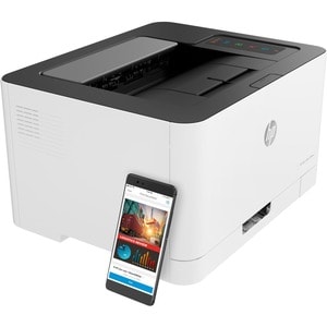 HP 150a Desktop Laser Printer - Colour - 18 ppm Mono / 4 ppm Color - 600 x 600 dpi Print - Manual Duplex Print - 150 Sheet