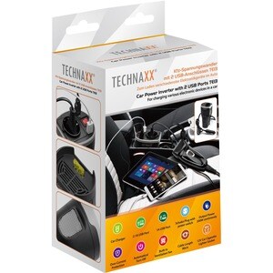 TECHNAXX VOLTAGE CONVERTERS WITH 2 USB PORTS TE13 F/VEHICLE