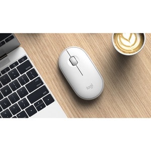 Logitech Pebble M350 Rato - Bluetooth/Radiofrequência - USB - Ótico - 3 Taste(n) - Branco - Sem fios - 2.40 GHz - 1000 dpi