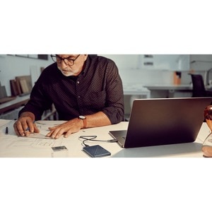WD My Passport for Mac WDBA2F0050BBL 5 TB Portable Hard Drive - External - Midnight Blue - USB 3.2 - 256-bit Encryption St