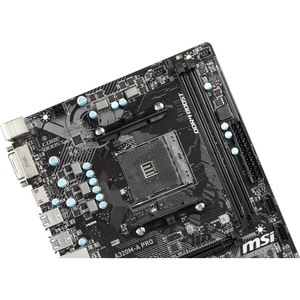MSI A320M-A PRO Desktop Motherboard - AMD A320 Chipset - Socket AM4 - Micro ATX - 32 GB DDR4 SDRAM Maximum RAM - DIMM, UDI