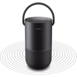 Bose Tragbar Bluetooth Smart Speaker - Google Assistant, Alexa Unterstützt - Schwarz - 360° Circle Sound - Wireless LAN - 