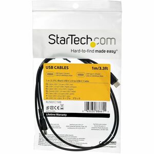 StarTech.com 1m USB A to USB C Charging Cable - Durable Fast Charge & Sync USB 2.0 to USB Type C Data Cord - Aramid Fiber 