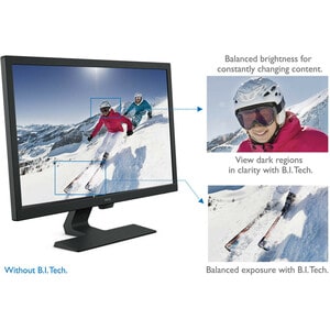 Moniteur LCD BenQ GL2480 24" Class Full HD - 16:9 - Noir - 60,5 cm (23,8") Viewable - Nématique Torsadé (TN) - WLED Rétroé