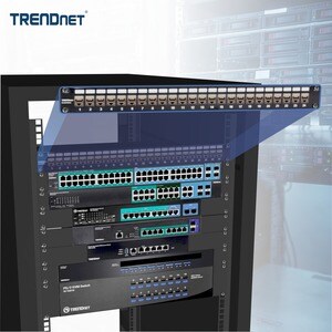Panneau de brassage vierge TRENDnet TC-KP24S - 24 Port(s) - 1U Haut - Montable en rack