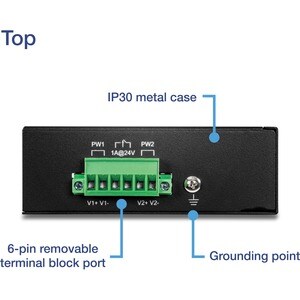 Commutateur Ethernet TRENDnet TI-E80 8 Ports - Fast Ethernet - 100Base-X - Nouveau - Conforme aux normes TAA - 2 Couche su