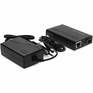 AddOn Transceiver/Media Converter - TAA Compliant - 1 Port(s) - 1 x Network (RJ-45) - Twisted Pair, Optical Fiber - Single