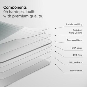 Spigen GLAS.tR SLIM Tempered Glass Screen Protector - Transparent - For 25.9 cm (10.2") LCD iPad Pro - Scratch Resistant, 