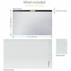 StarTech.com PRIVSCNMAC13. Maximaler Bildschirmdurchmesser: 33 cm (13"). Seitenverhältnis: 16:10. Suitable for: Laptop. Pr