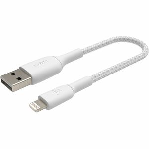 Belkin 15 cm Lightning/USB Data Transfer Cable - First End: Lightning - Second End: USB Type A - MFI - White