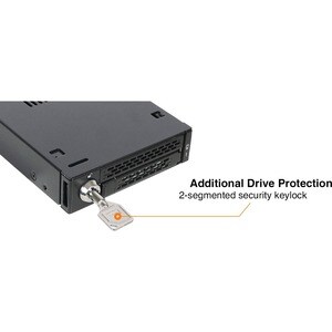 Icy Dock MB833M2K-B Drive Enclosure for 3.5" M.2, PCI Express NVMe - Mini-SAS HD Host Interface Internal - Black - Hot Swa