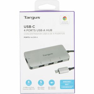 Targus USB-C to 4-Port USB-A Hub - USB Type C - External - 4 USB Port(s) - 4 USB 3.0 Port(s) - PC, Mac, ChromeOS