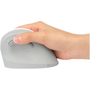 Kensington Pro Fit Ergo Vertical Wireless Mouse - Wireless - Radio Frequency - 2.40 GHz - Grey - USB - 1600 dpi - Scroll W