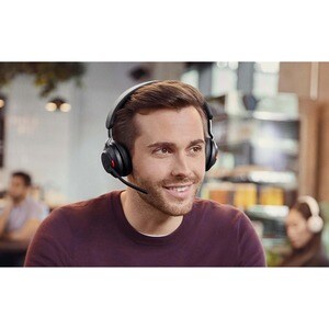 Jabra Evolve2 65 Kabellos Kopfbügel Stereo Headset - Schwarz - Binaural - Ohraufliegend - Bluetooth - Host-Schnittstelle: 