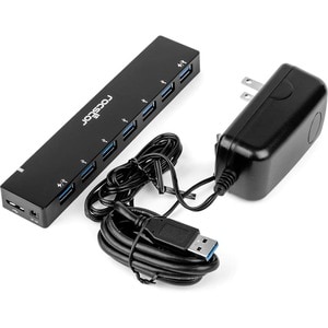 Rocstor 7-port USB Hub - USB 3.0 - External - 7 USB Port(s) - 7 USB 3.0 Port(s)