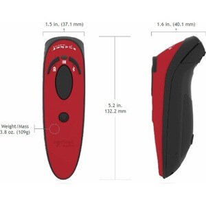 Socket Mobile DuraScan D760 Handheld Barcode-Scanner - Kabellos Konnektivität - Rot - 762 mm Scan-Abstand - 1D, 2D - Laser