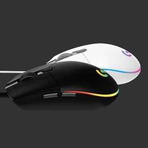 Logitech G203 Gaming Mouse - Cable - White - USB - 8000 dpi - 6 Button(s)