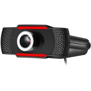 Adesso CyberTrack CyberTrack H3 Webcam - 1.3 Megapixel - 30 fps - Black, Red - USB 2.0 - 1280 x 720 Video - CMOS Sensor - 