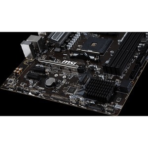 MSI B450M PRO-VDH MAX Desktop Motherboard - AMD B450 Chipset - Socket AM4 - Micro ATX - 64 GB DDR4 SDRAM Maximum RAM - DIM