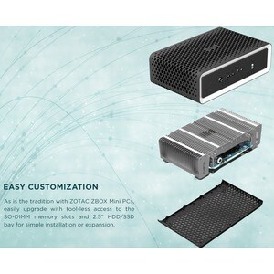 Desktop Computer Zotac ZBOX nano ZBOX-CI662NANO-BE - Intel Core i7 10. Generation i7-10510U 1,80 GHz Prozessor DDR4 SDRAM 