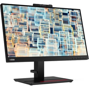 Lenovo ThinkVision T22v-20 22" Class Webcam Full HD LCD Monitor - 16:9 - Raven Black - 21.5" Viewable - In-plane Switching