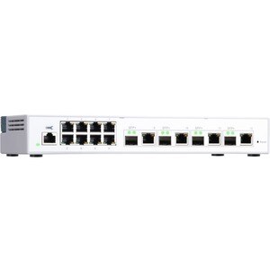 Conmutador Ethernet QNAP  QSW-M408-4C 8 Puertos Gestionable - 2 Capa compatible - Modular - Par trenzado, Fibra Óptica - D