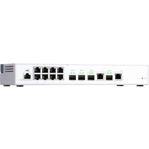 QNAP QSW-M408-2C 8 Ports Manageable Ethernet Switch - 2 Layer Supported - Modular - Twisted Pair, Optical Fiber - Desktop