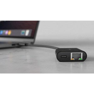 USB-C TO GIGABIT-ETHERNET-ADAP 60W PD BLACK