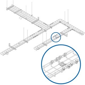 Eaton Tripp Lite Series Toolless Coupler Base for Wire Mesh Cable Trays - Metal